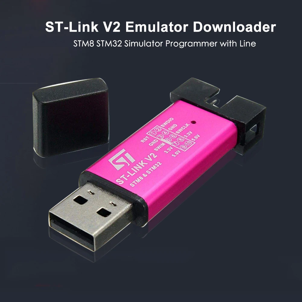LED 표시기 ST-LINK V2 시뮬레이터 다운로드 프로그래밍 STM8/STM32 시뮬레이터 다운로드 프로그래머 프로그래밍 무작위 색상