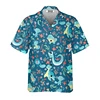 Hawaii Funny Shirt For Men 3d Print Summer Loose Hawaiian Beach Tops Casual Short Sleeve Lapel Blouse Streetwear Male Clothes 1