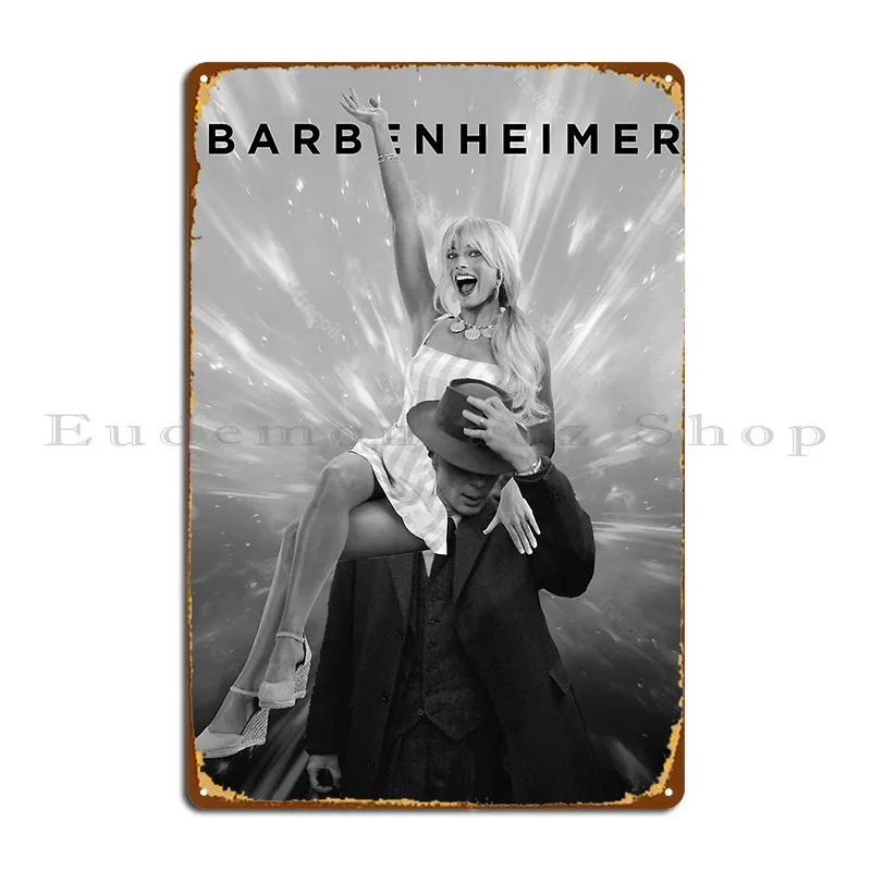 

Металлический знак Barbenheimer, настенная пещера, Ретро дизайн, кинотеатр, жестяной знак паба постер
