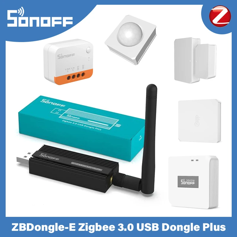 Zigbee Gateway Smart Gateway Zigbee Adapter SONOFF ZBDongle-E Zigbee 3.0 USB Dongle Plus Wireless Zigbee Gateway Analyzer ZHA Zigbee2MQTT USB Stick Capture Antenna