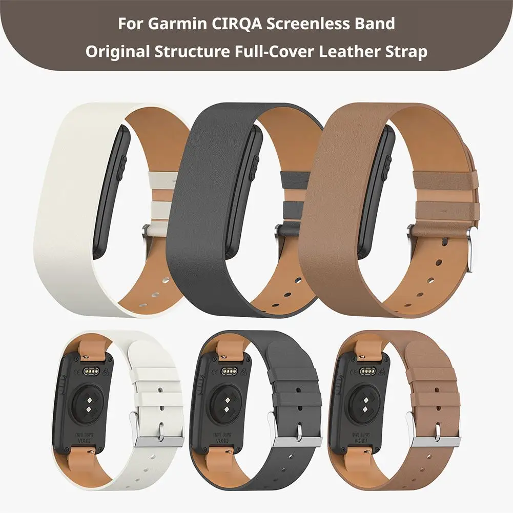 Premium Leather Wristband for Smart Bands - Soft, Comfortable, Adjustable Replacement Strap