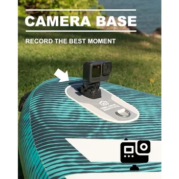 FLYPARK Fishing/Family Inflatable Paddle Board, Extra Wide SUP Paddleboard Inflatable Stable Stand-Up Paddle Board Kayak seat 6