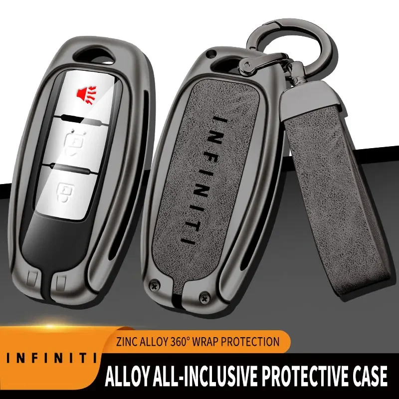 

Zinc Alloy Car Remote Key Case Cover For Infiniti Q50 Q60 Q70 QX50 QX60 QX70 G25 FX JX35 FX25 EX35 FX37 For INFINITI Key Cover