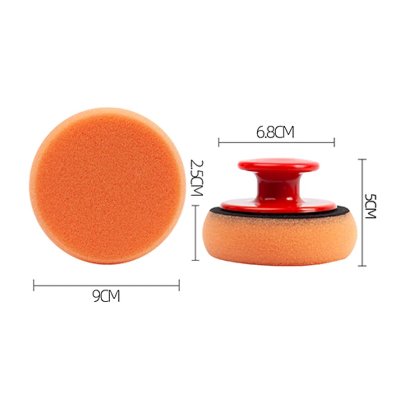 Car Wax Applicator Pads Set With Red Handle Soft Sponge Applicators Foam Wax  Pad For Polishing And Cleaning Auto Accessories - AliExpress
