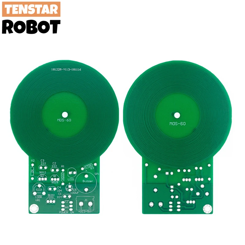 JS-60 DIY Fém detektor készlet  DIY Elektronfizika készlet Egyenáram 3V-5V 60mm non-contact Érzékelő Pást Modul Rész Fém