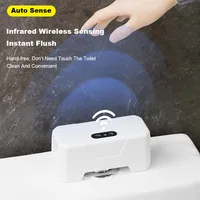 Automatic Toilet Flush Button Induction Toilet Flusher External Infrared Flush Smart Home Kit Smart Toilet Flushing Sensor 2
