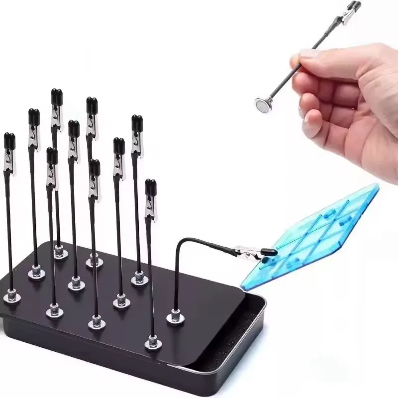 Modell Malerei Ständer Basis Halter 10PCS Alligator Clip Sticks Magnetische Biegsamen für Airbrush Spray Hobby DIY Modell Handwerk Geschenk – Detail 6