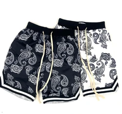 2022 Harajuku Streetwear Shorts men Bandana Pattern Fashion Summer Shorts Hip Hop Casual Bottoms Elastic Wais man Casual pants