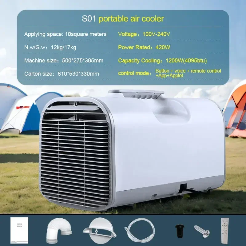 Factory price 12v portable air conditioner for car bedroom 24v 110v portable mini ac air conditioners 3