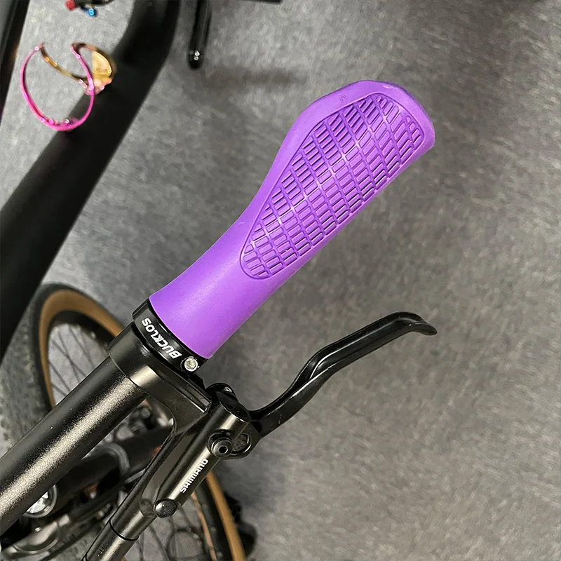 Manopole Bicicletta Ergonomiche In Gomma Con Blocco Alluminio - Antiscivolo E Ammortizzanti Per Mountain Bike MTB, BMX, Scooter - Facili Da Installare