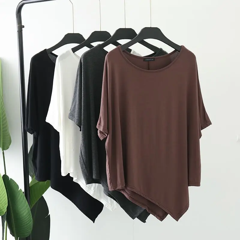 CGC Summer Women's Oversized T-shirt 2023 Harajuku Loose Tees Short Bat Sleeve Tops Simple Korean Fashion Female y2k Clothes 2