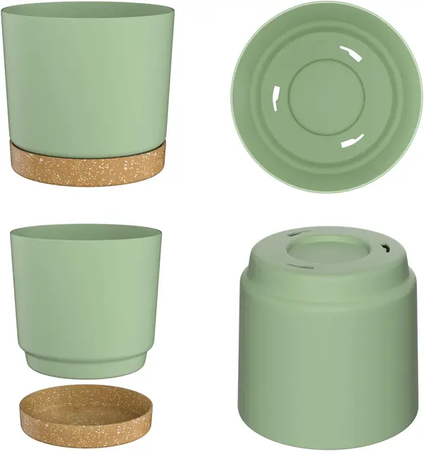 Plant POTS, lightweight large POTS for indoor plants and outdoor plants, large plastic POTS with drainage 4