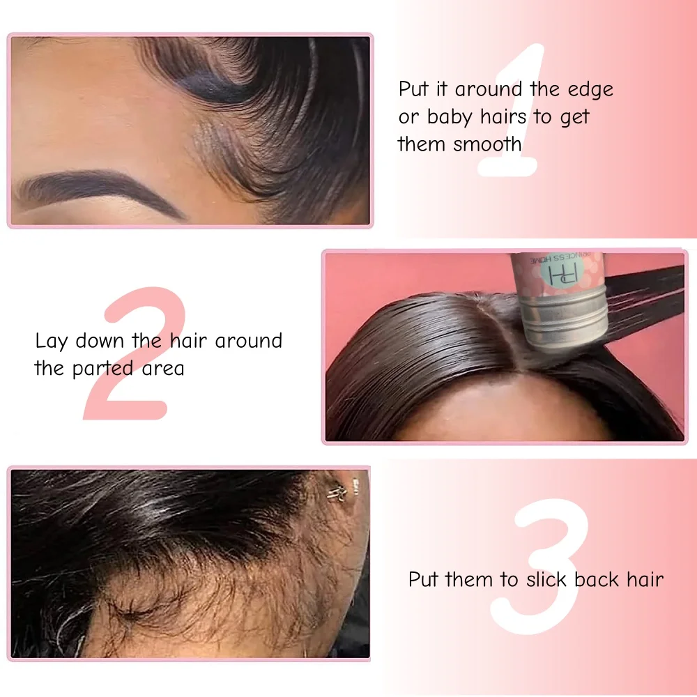 75g 2.7FL.OZ Hair Wax Stick Gel for Broken Hair Artifact Anti-frizz Smoothing Wax Stick For Lace Wigs Toupee 1pcs