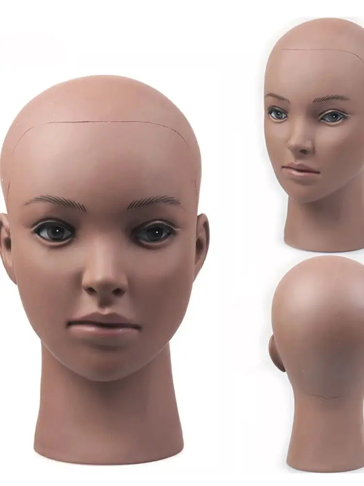Weiblicher kahler Schaufensterpuppenkopf, professionelle Kosmetik, Gesichts-Make-up, Puppenkopf für Perückenherstellung, Display, Hüte, Brillen, Perückenkopf – Detail 6