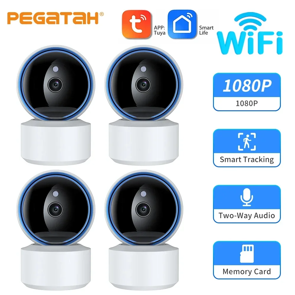 Tuya WIFI PTZ Camera 1080P HD Indoor Baby Monitor Smart Home Night Vision Set Model Security Video Surveillance IP Camera