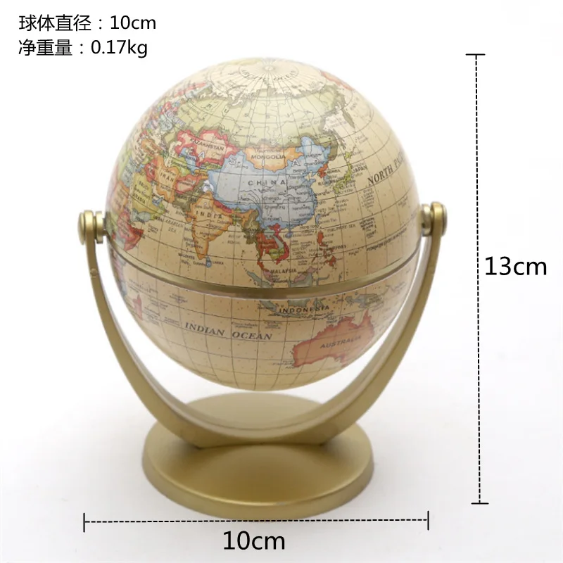Modern home crafts small teaching art globe English version plastic craft teaching desktop ornaments 
