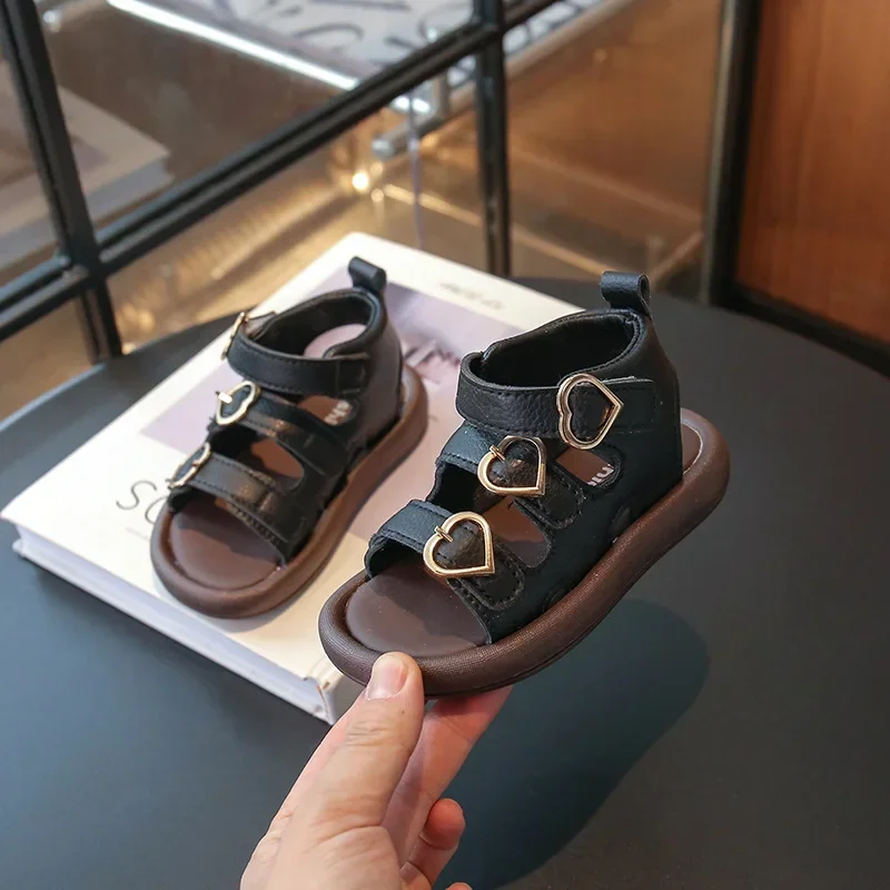 Girls Pu Leather Soft Sole Kids Sandals for Summer