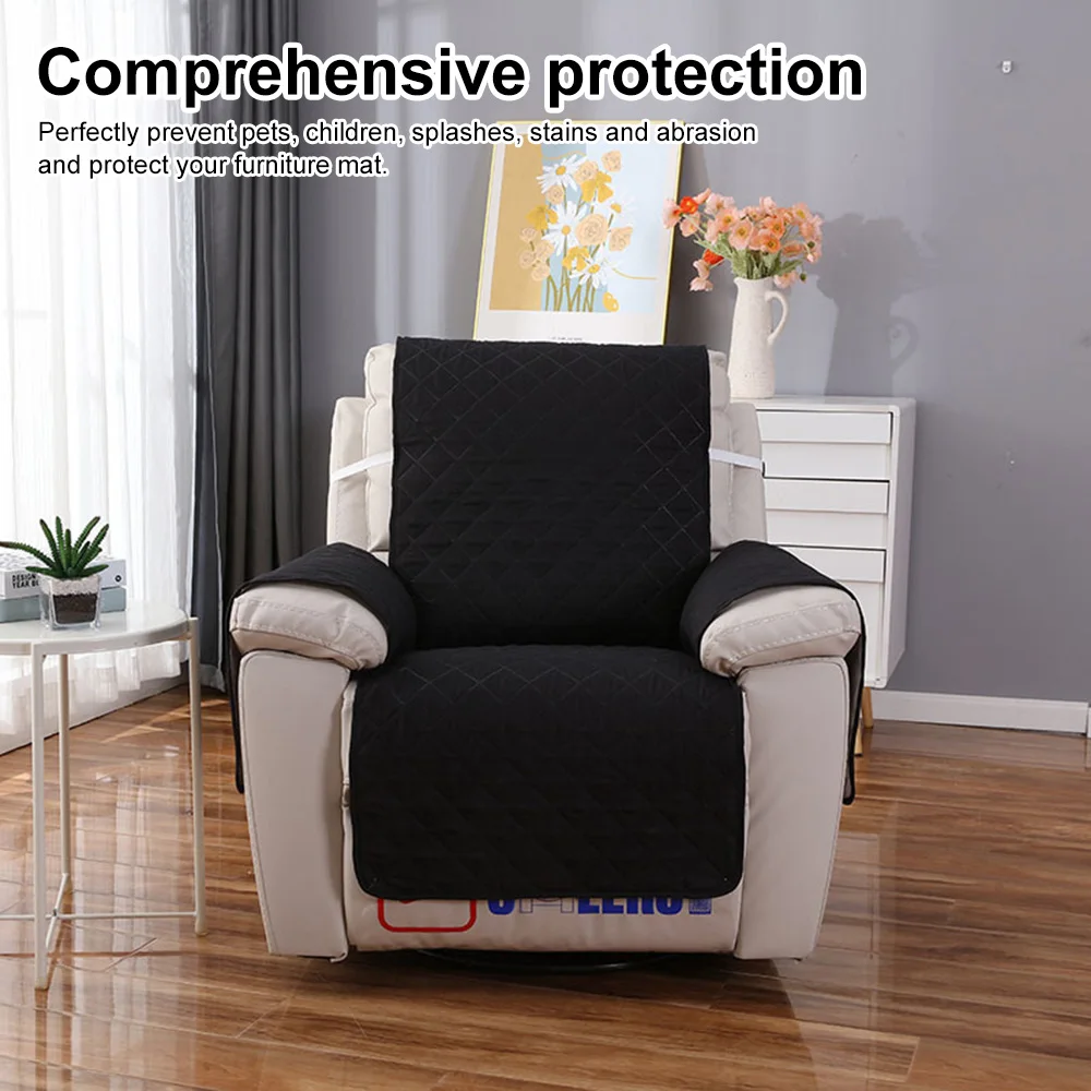 Quilted Anti-wear Recliner Sofa Cover For Dogs Pets Kids Anti-slip Couch Cushion Slipcover Armchair Furniture Protector Washable 4