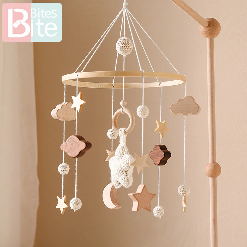 BabyRattlesCribBedWoodBellToys012MonthsforBabyNewborn