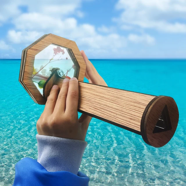 Wooden DIY Kaleidoscope Toy for Kids Toddler Toys Gifts for Kids Children Outdoor Toy Fidget Toys Parent-child Interactive Game 2