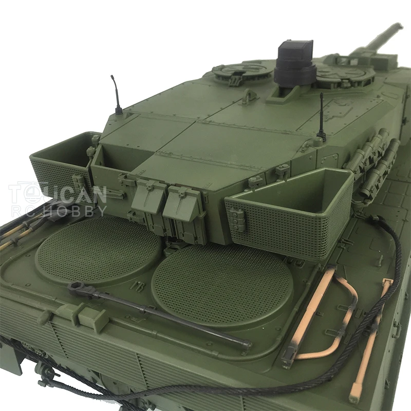 HENG LONG 1/16 그린 7.0 플라스틱 레오파드 2A6 RTR RC 탱크, 3889 W, 360 ° 터렛 RC 팬저, 남아용 TH19255-SMT4 장난감