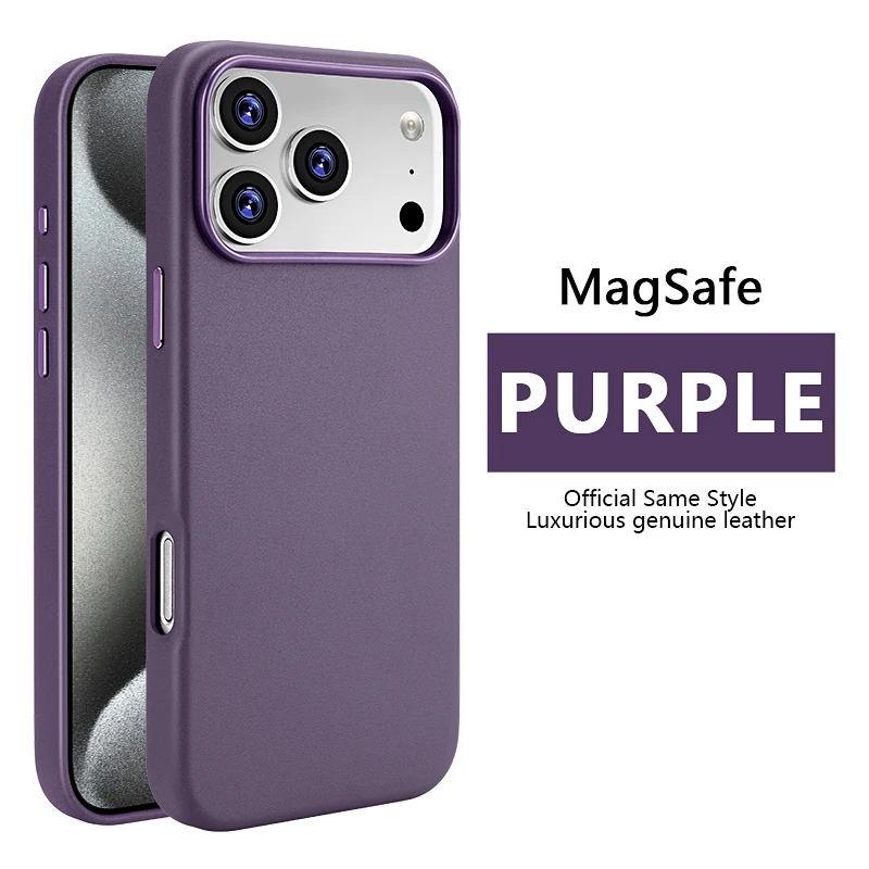 Luxury PU Leather MagSafe Magnetic Phone Case