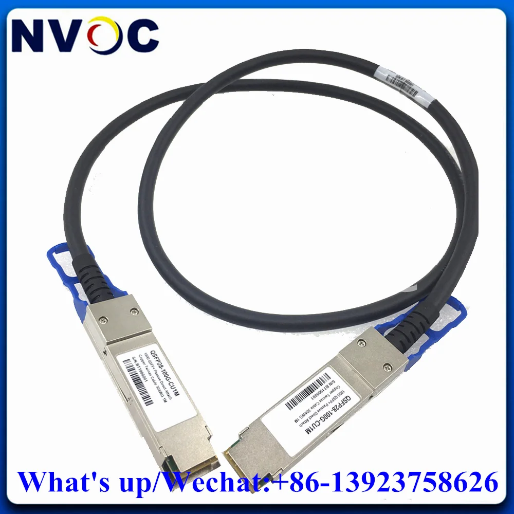 Modulo In Fibra 100G Qsfp28 Cavo Dac 3M Pvc 28Awg Attacco Diretto Ad Alta Velocità Rame Passivo Twinax Per Data Center
