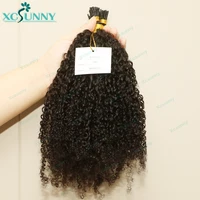 Itip crépus bouclés Extensions de cheveux humains birmans Itips Microlink cheveux humains crépus bouclés je conseils cheveux humains pour les femmes noires 2