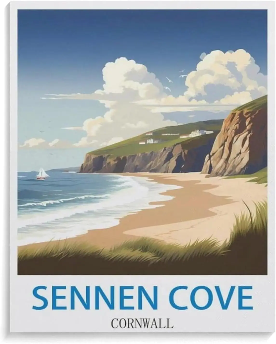 Sennen Cove, 재미 있은 포스터 벽 예술 장식 금속 사인 포스터(30x40cm)-B59-알루미늄