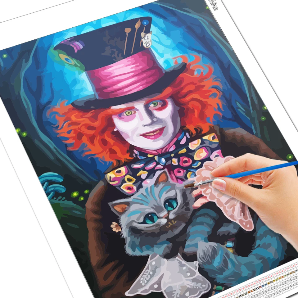 Disney DIY Painting By Numbers Mickey Mouse With Frame Oil Painting Princess Cartoon Picture Mermaid Stitch Crafts Child Gift painting by numbers kits,oil picture by numbers,painting by numbers