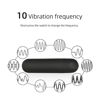10-Speed Portable Waterproof Vibrating Bullet USB Rechargeable Full Body Massager Portable and Light Weight Massager for Women 2