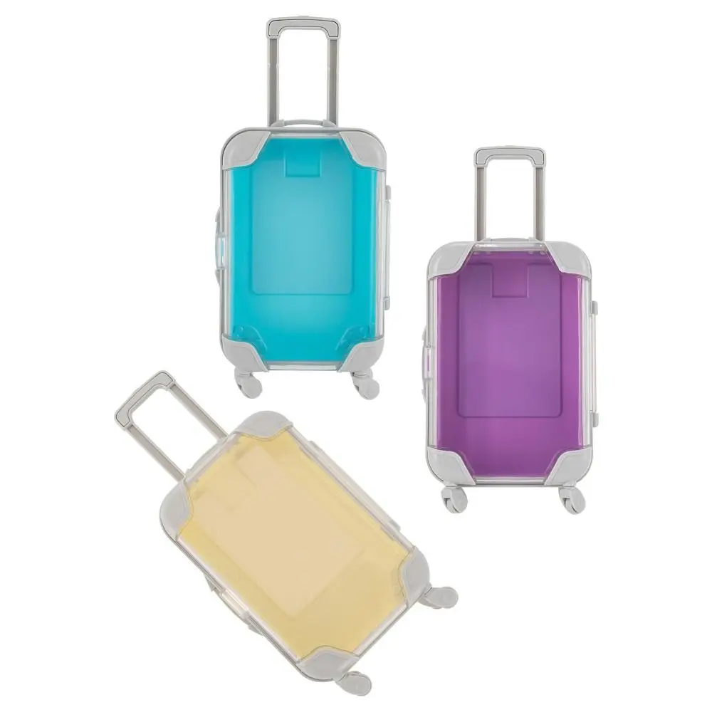 Miniature Mini Suitcase Candy Box Storage Accessories Portable Trolley Party Favor Boxs Simulation Trolley Case