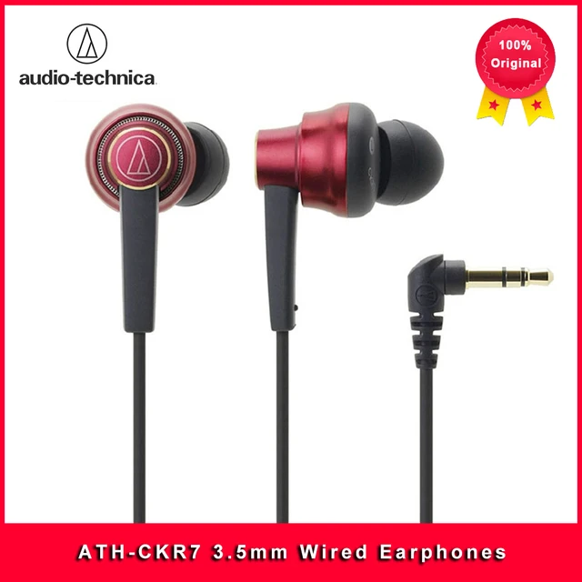 Audio Technica ATH-CKR7 3.5mm Wired Earphones Stereo In-ear Deep Bass Earbuds Sport Gaming Headset for iPhone/Samsung/XiaoMi 1