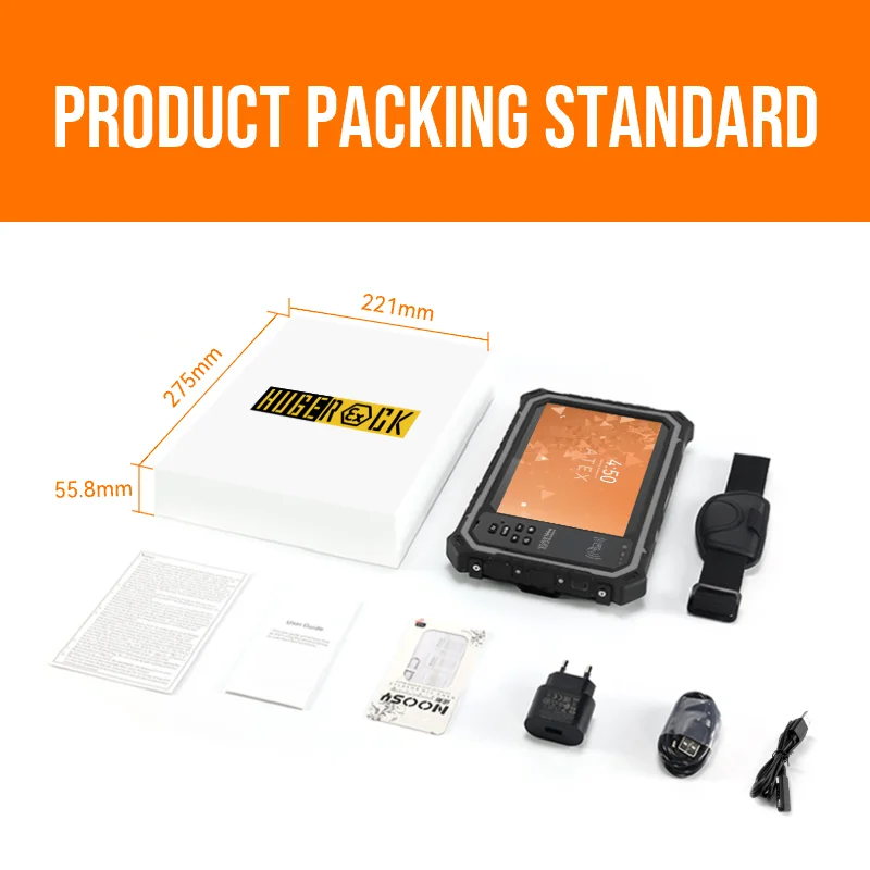 ODM/OEM T80EX 8인치 고해상도 산업용 Atex 방폭 태블릿 NFC 2D 스캐너 IP67 방수 NFR 소프트웨어 탑재
