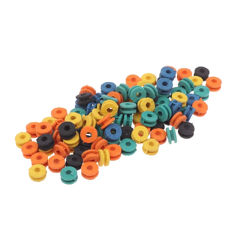 100 pz/borsa Ago per tatuaggio Occhielli in gomma Capezzoli Ago Pad Armatura Bar Accessori per tatuaggi Accessorio per macchinetta per tatuaggi - immagine 2
