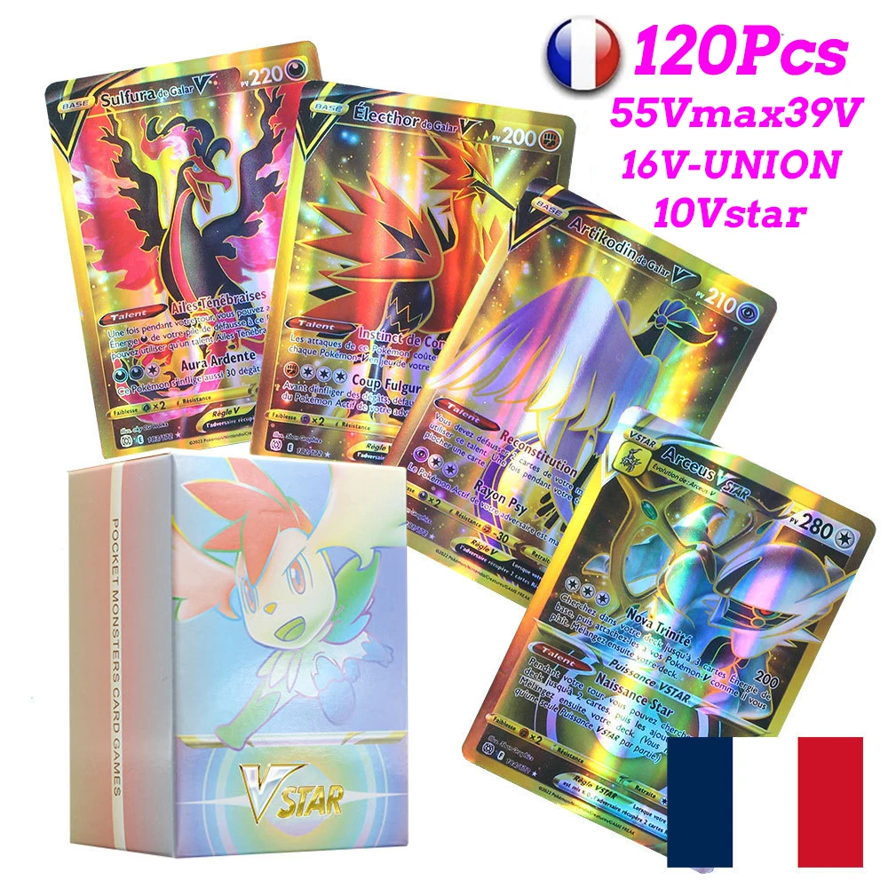 thumbnail image 1 of New English Cards Holographic EX Vstar Vmax GX Letter Rainbow Arceus Shiny Charizard Mewtwo Evolution Collection Card, 1 of 5