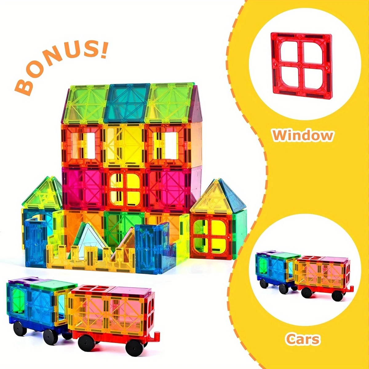 Magnetic Building Blocks Set Creative Architect Toy Kids Gift 3+