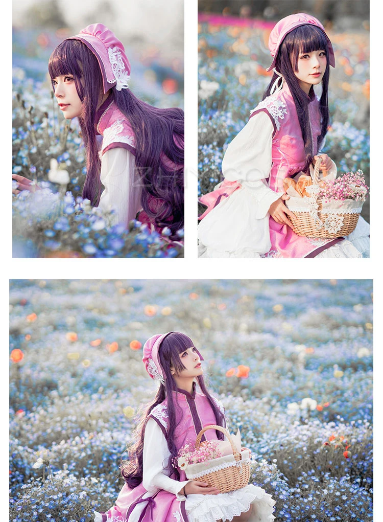Anime Cardcaptor Sakura Cosplay Kostüm Tomoyo Dadouji Lila Lolita Kleid Karneval Halloween für Frauen 15