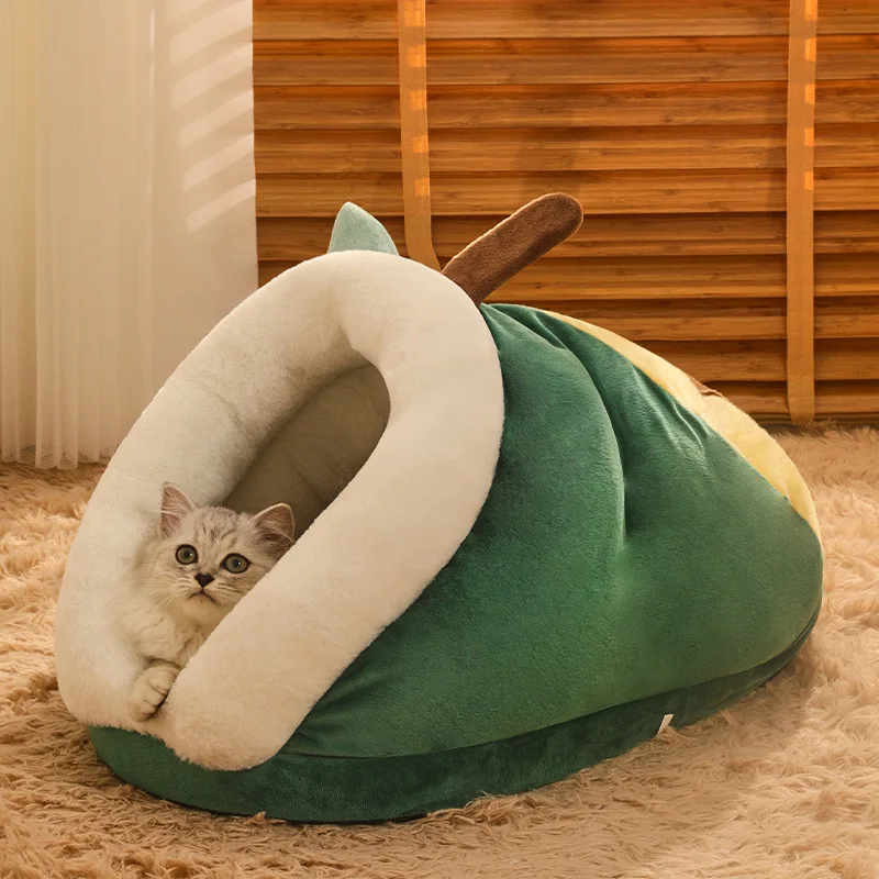 

New Deep Sleep Comfort In Winter Cat Bed Iittle Mat Basket Small Dog House Products Pets Tent Cozy Cave Nest Indoor Cama Gato