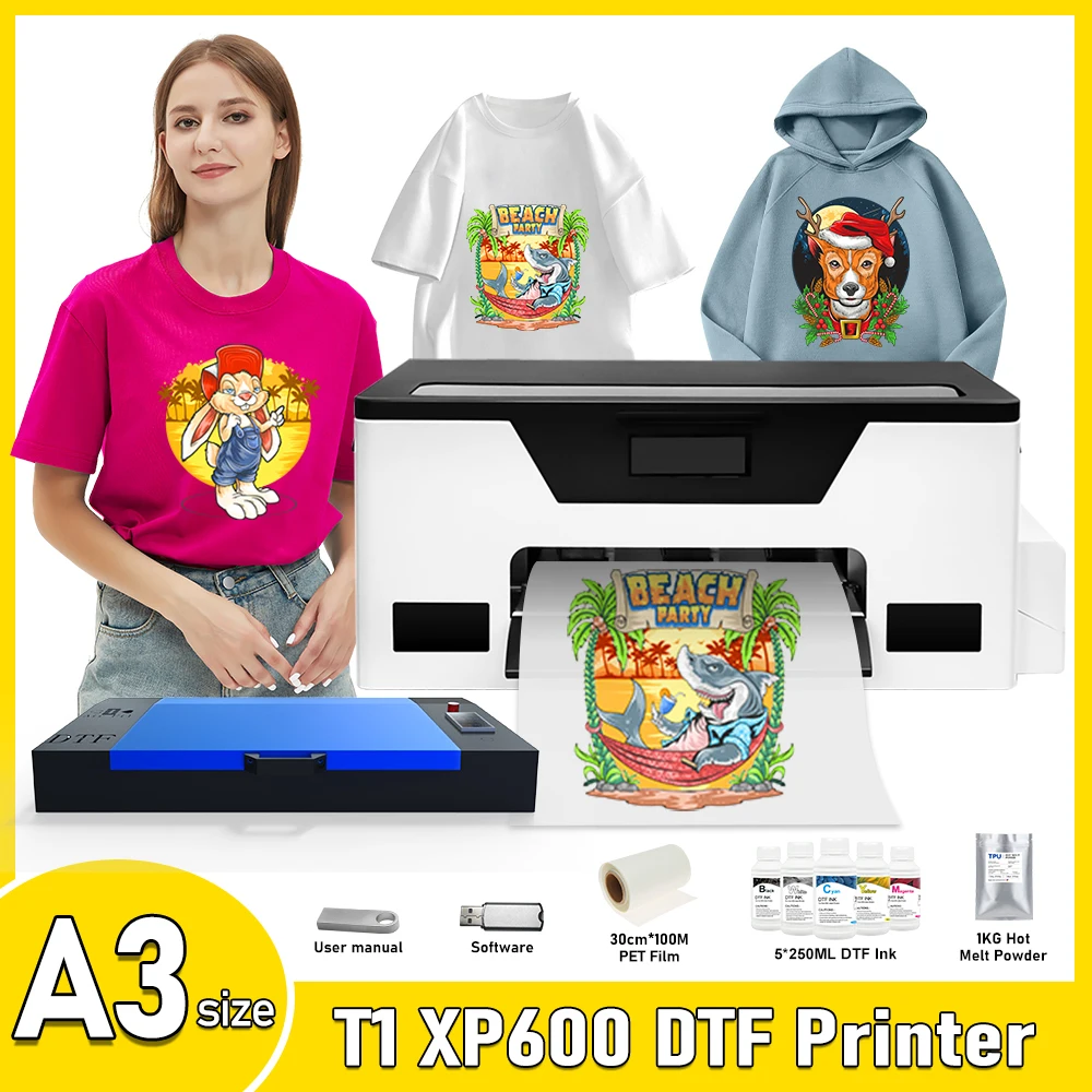 XP600 dtf printer dtf Transfer Film T-shirt printing machine impresora dtf  a3 Printer For T-Shirt Jeans Shoes Hoodies Fabric - AliExpress