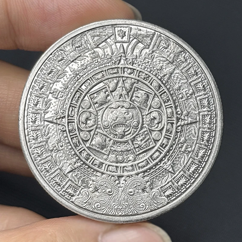 One Troy Ounce Silver Mexico Mayan Copper Coin For you Collectible Copy America Medal Commemorative Non-currency Home Decoratio