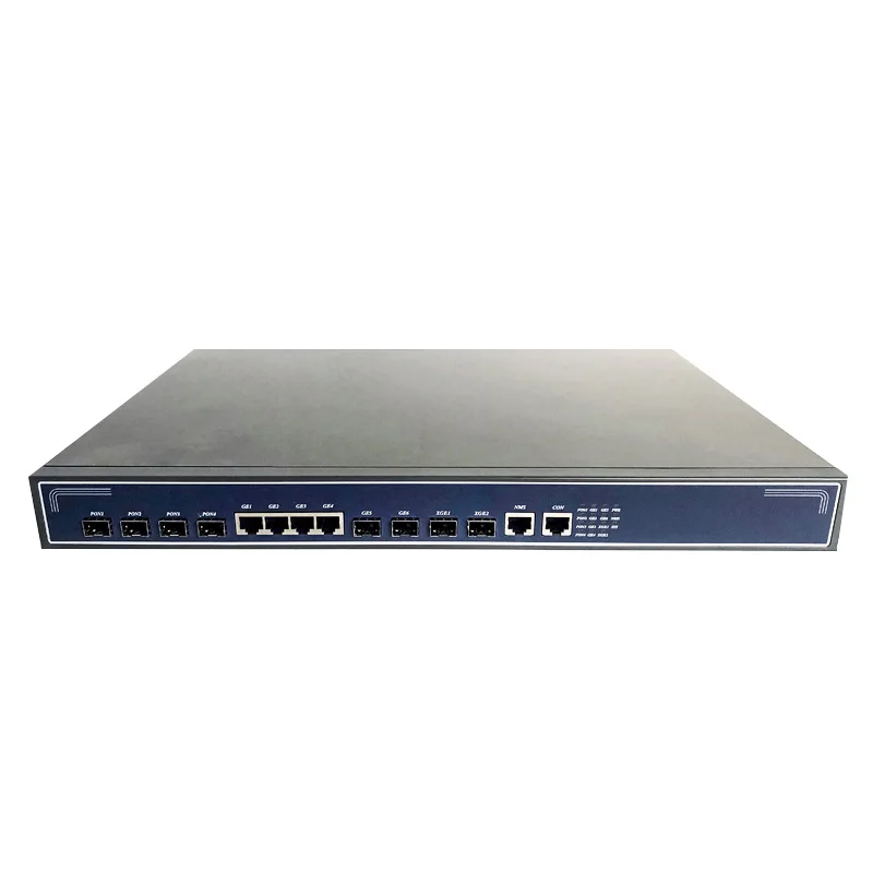 4-port 10GbE uplink EPON OLT fiber optic equipment - NF5804CF with three-layer switching gigabit