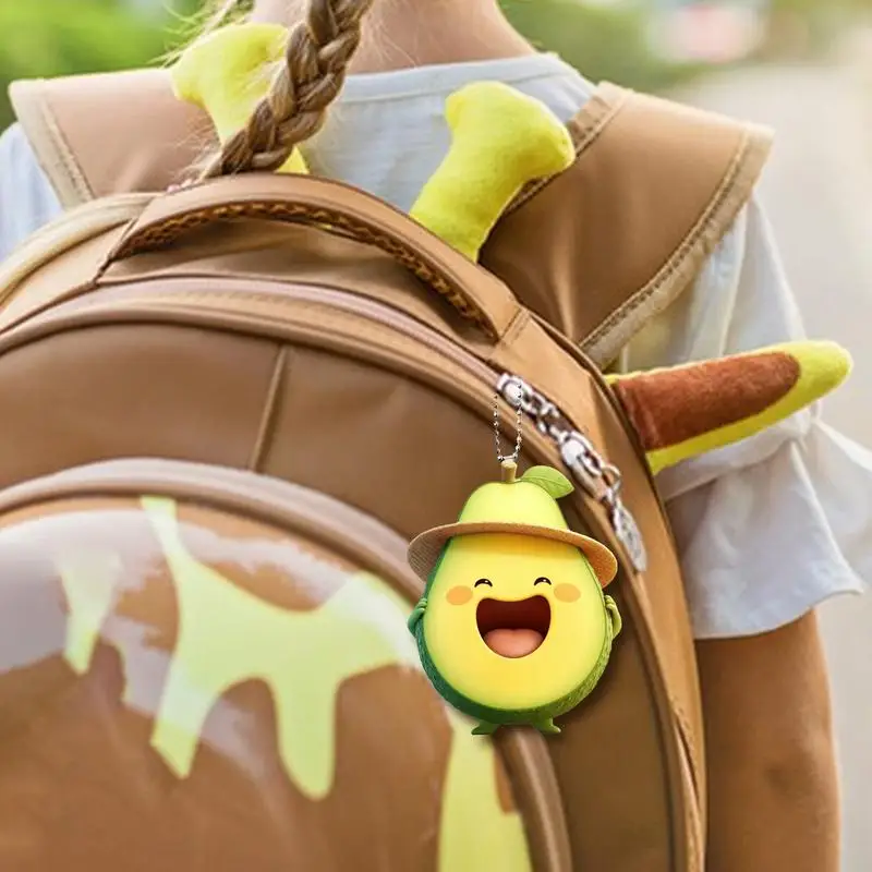 Acrylic Avocado Charm Avocado Bracelet Earring Keychain Craft Charm 2D Key Decoration Pendant Backpack Key Chain Accessories For