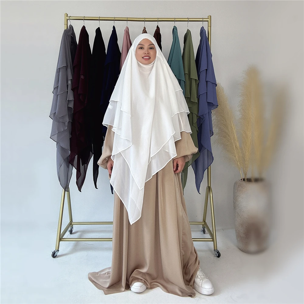 Ramadan Lungo Hijab Khimar Musulmano Preghiera Indumento Donna Abaya Hijab Niqab Islamico Turchia Namaz Burka Musulman Eid Caftano Djellaba