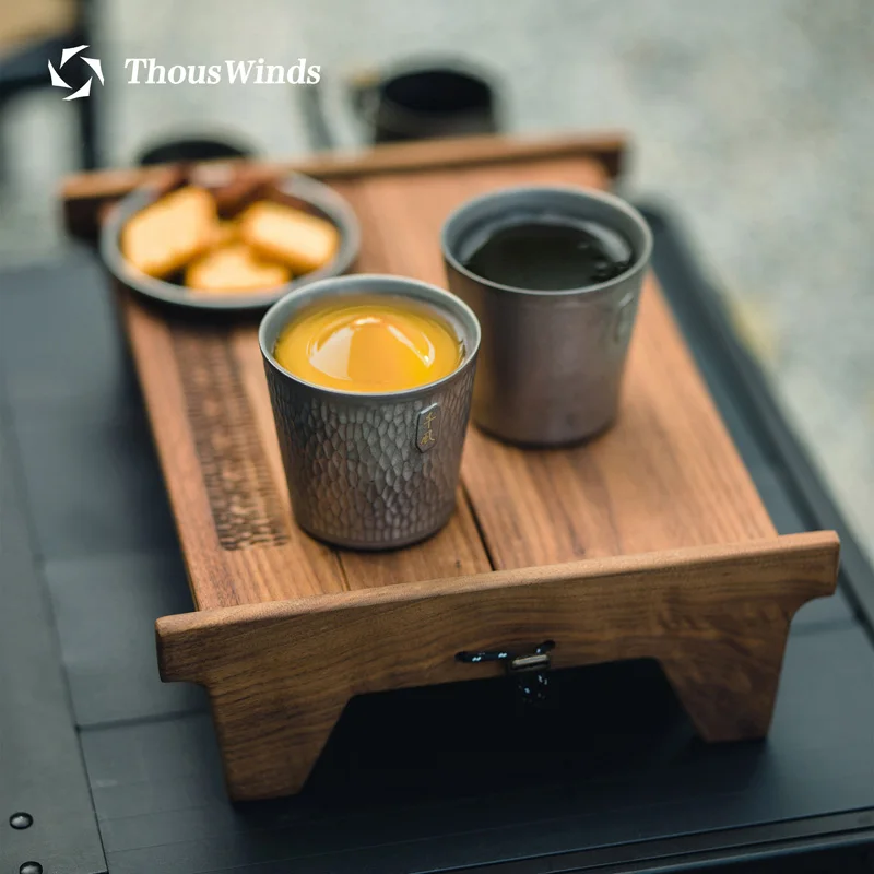 Thous Winds Ti-DOUBLE 300 ミリリットルチタンキャンプマグアウトドアカップ軽量チタンコーヒーカップバックパッキングピクニックキャンプ用品 Thous Winds Ti-DOUBLE 300 ミリリットルチタンキャンプマグアウトドア