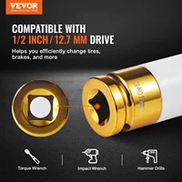 VEVOR 1/2 inch Drive Metric 6-Point Deep Socket Set, 7 Total Lug Nut Sizes 17/19/21/22/23/24/27mm, for Auto Repair 2