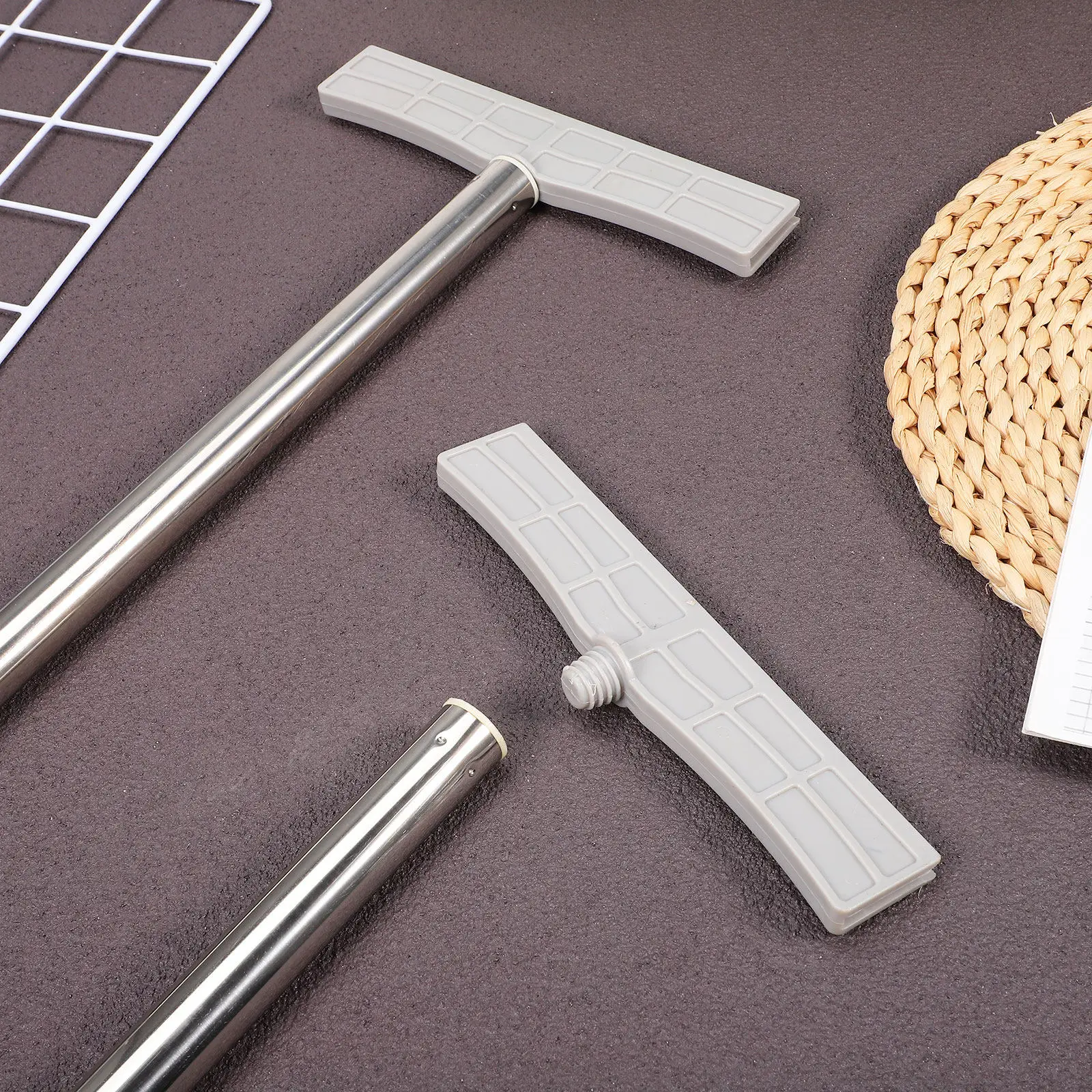 2개 세트 웰컴 이젤 스탠드, 간판/플래카드 홀더, 실버 핸드헬드 디스플레이 막대 홀더 스틱, 핸드헬드 디스플레이 퍼레이드용