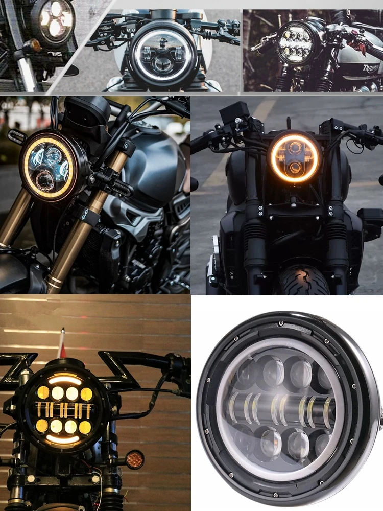 รูปสินค้า ไฟหน้า LED DRL 7 นิ้ว สำหรับรถจักรยานยนต์