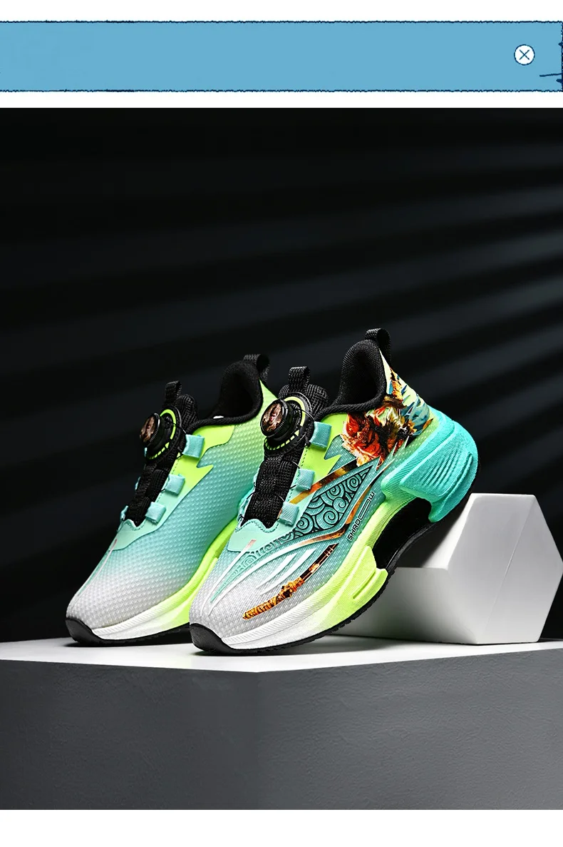 Basketball Shoes For Kids Lightweight Non-slip Breathable Mesh_voghion.com