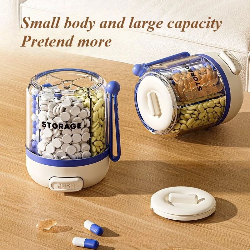 Daily Drug Organizer Portable Neat And Tidy Pill Management Travel Pill Dispenser Medicine Box Durable Sturdy Pocket Pill Box